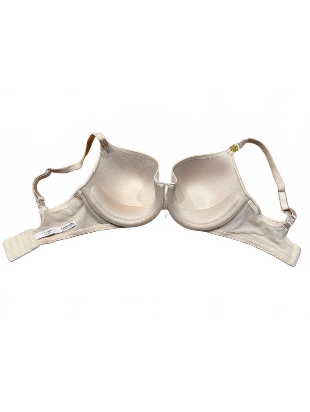 Victorias Secret 34DDD 34F Wire Bra Very Sexy Lightly Lined LowCut Demi Beige VS - Picture 7 of 8